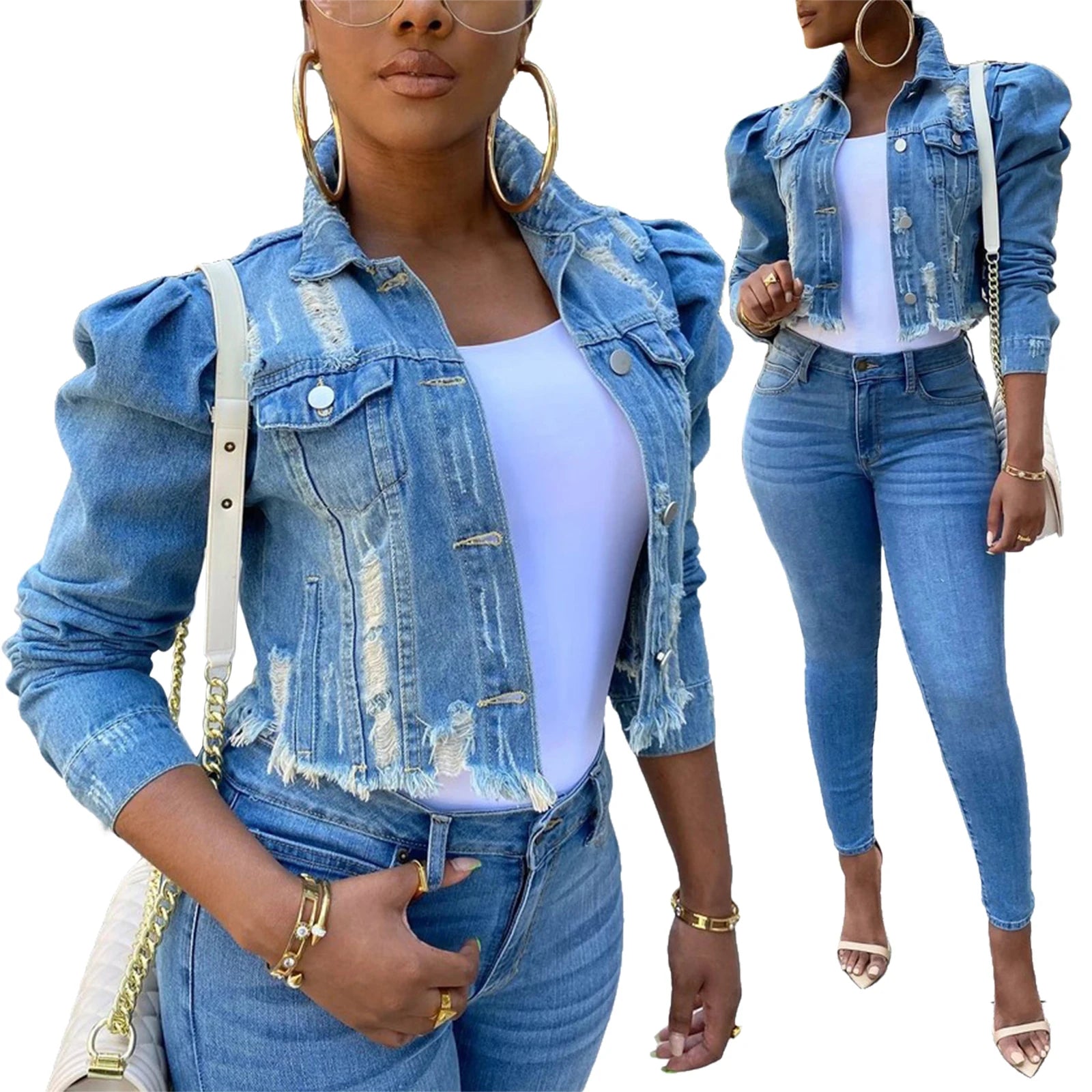 Candela Ripped Denim Jacket