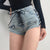 Lost Angel Lace Up Denim Shorts