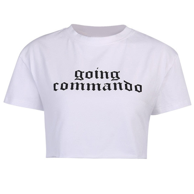 Going Commando Print Crop Top