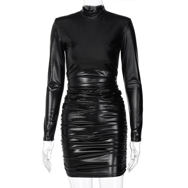 Dulzura Leather Mini Dress