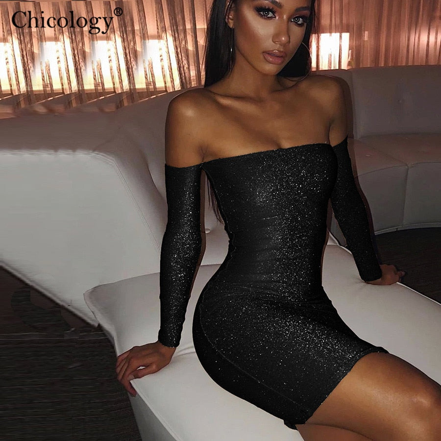 Metallic Queen Bodycon Mini Dress