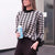 Carli Dogtooth Geometric Knitted Sweater