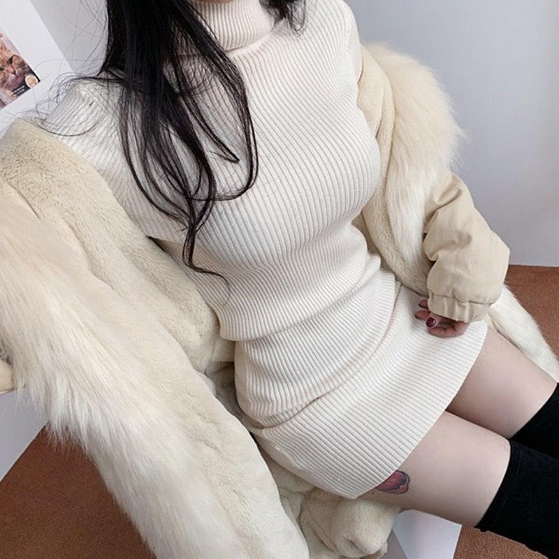 Winter Vibes Sweater Mini Dress