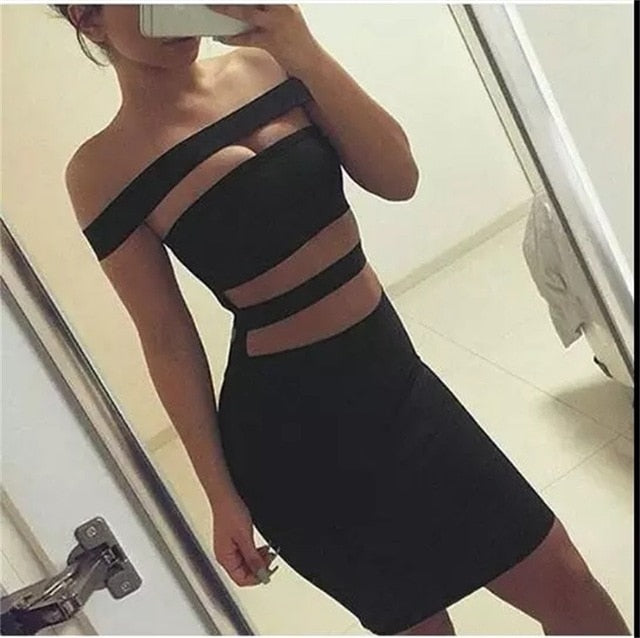 Kelly Off Shoulder Bandage Dress