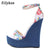 Condesa Denim Wedges