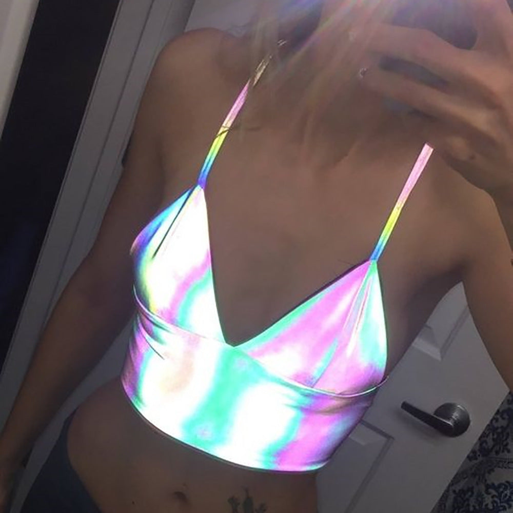 Holographic Bralette Crop Top