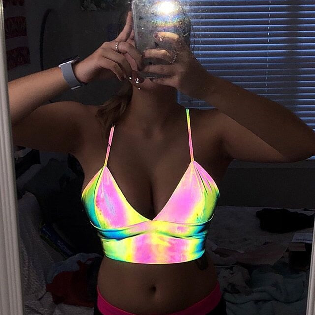 Holographic Bralette Crop Top